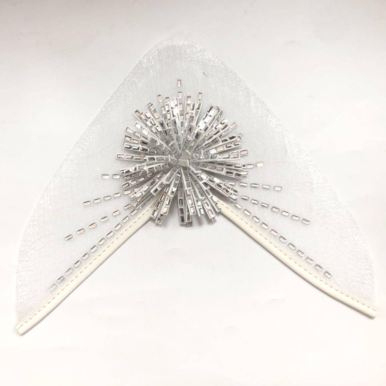 Semi-finished Upper Sandals Slippers Crystal Rhinestone Mesh Butterfly Buckle Point Toe Flat Shoe Accessories - Image 6