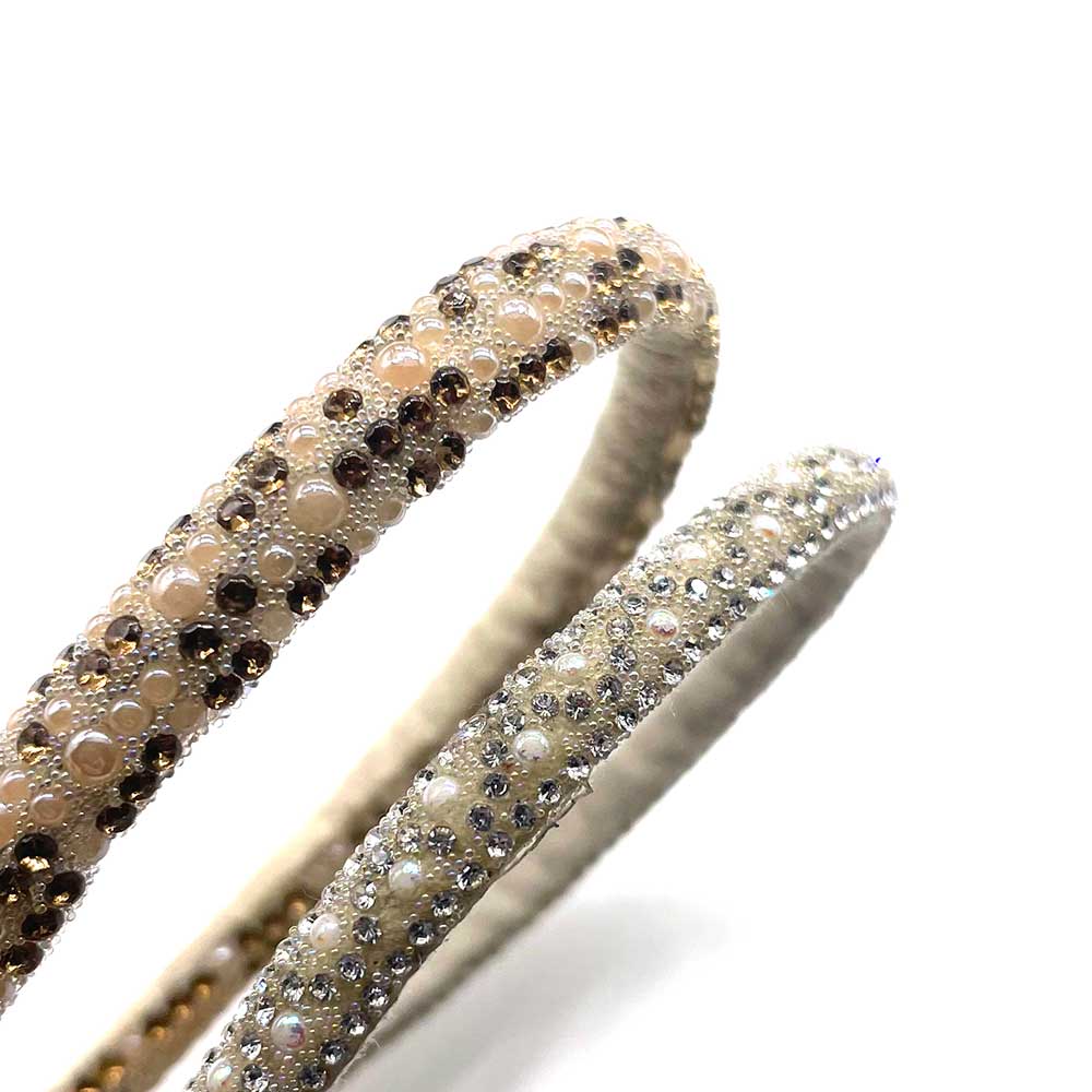 Multi6mm Pearl Rhinestone Trim – Shiny Diamond Strip for Sewing on Dresses, Shoes & DIY Crafts