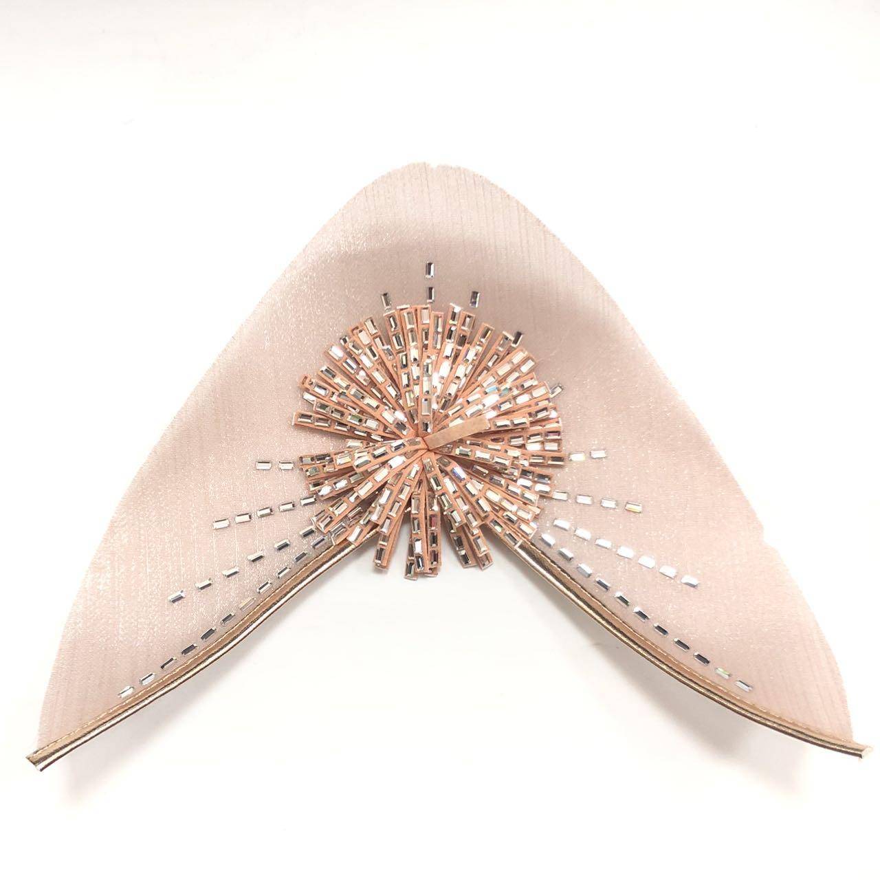 Semi-finished Upper Sandals Slippers Crystal Rhinestone Mesh Butterfly Buckle Point Toe Flat Shoe Accessories - Image 4