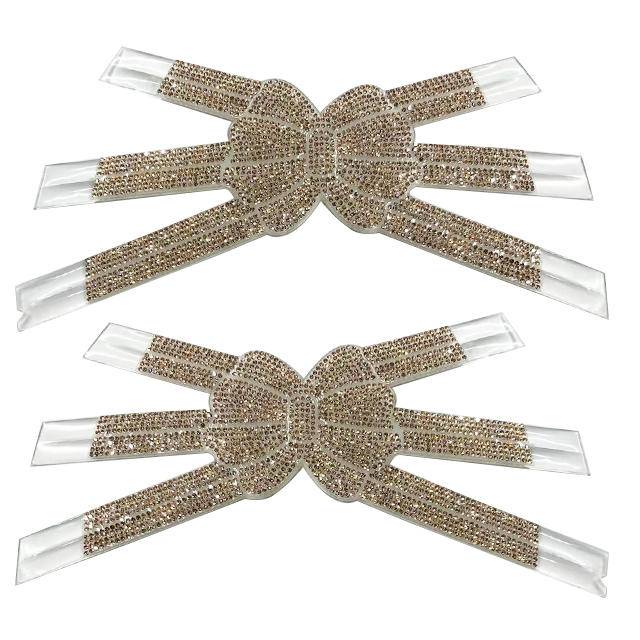 Luxury Rhinestone Butterfly Bow Shoe Uppers Handmade Bling Crystal Diamond Decorative Accessories for Lady Sandals Slippers - Image 4