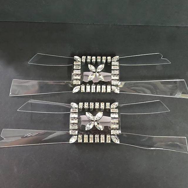 Fashionable Wear-resistant Shoe Upper Diamond-set Slipper Head Sandal Decoration Rhinestone Glass Upper High Heel Accessories - Image 4