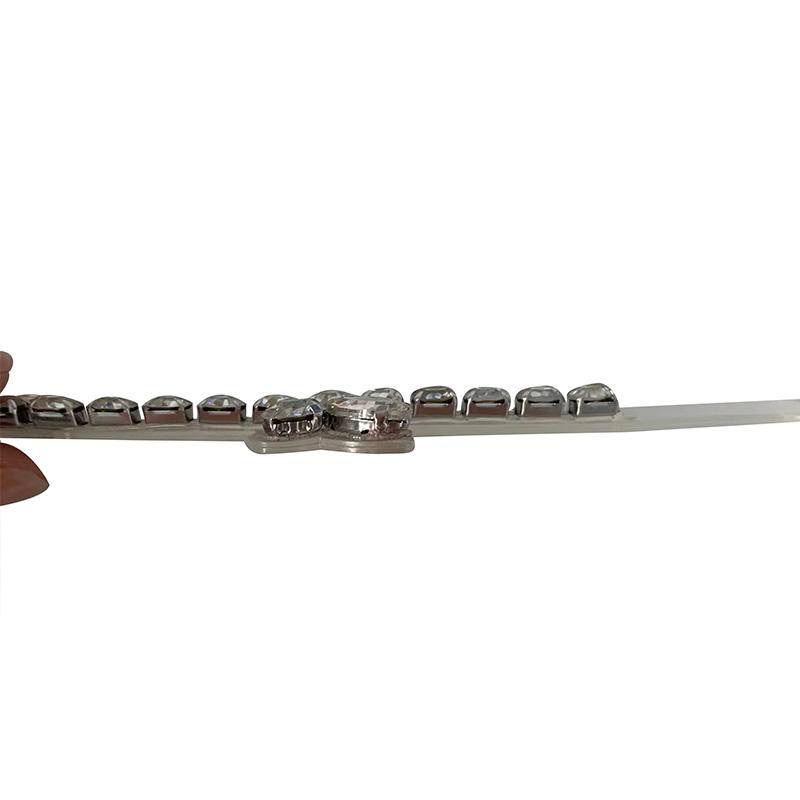 Wholesale Rhinestone Strips Special Shape Transparent Sandal Upper High-heel Slipper Accessories - Image 3