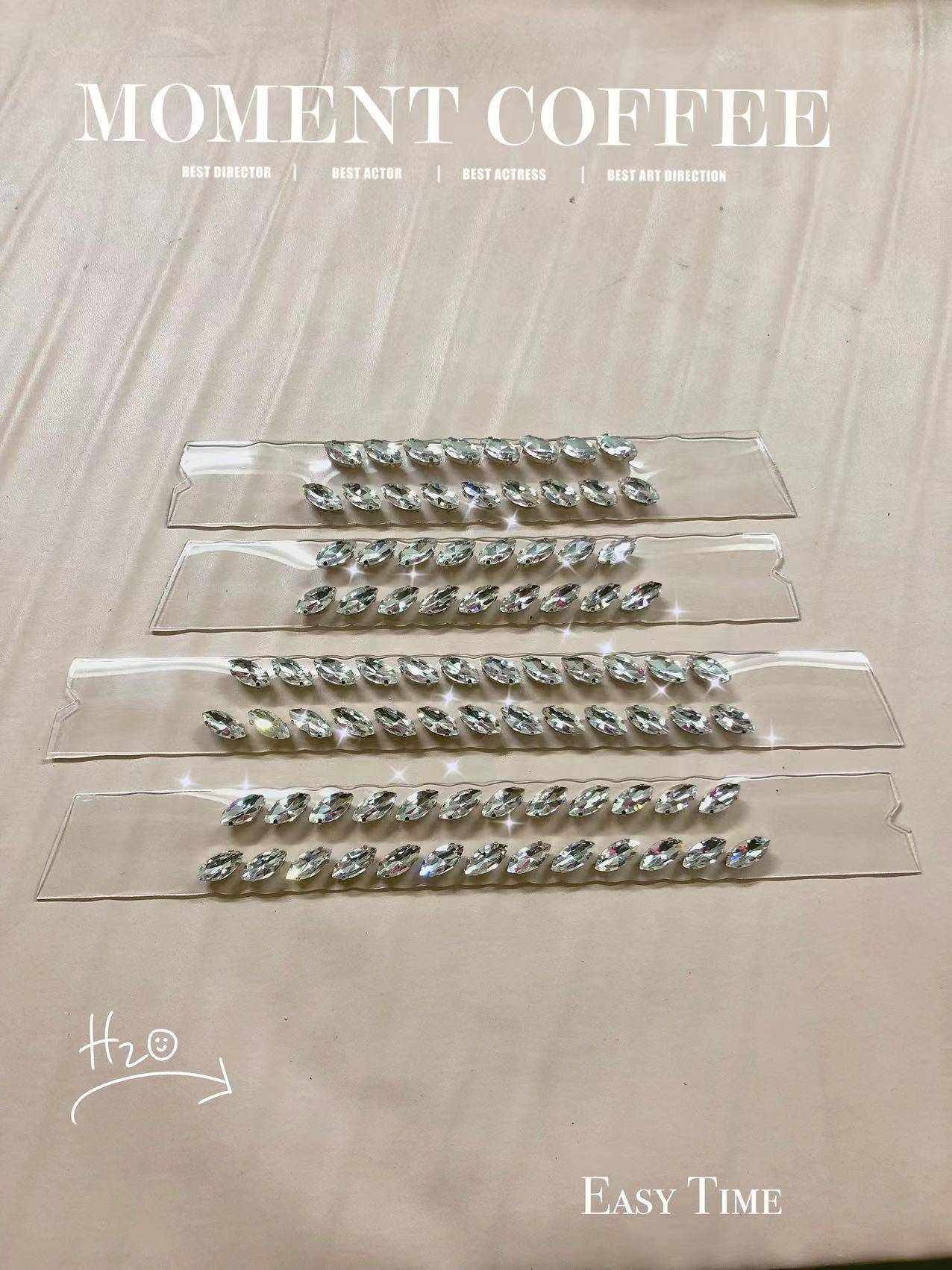 High Heels Slippers with Hand-nailed Rhinestones Transparent Upper Shoe Uppers - Image 6
