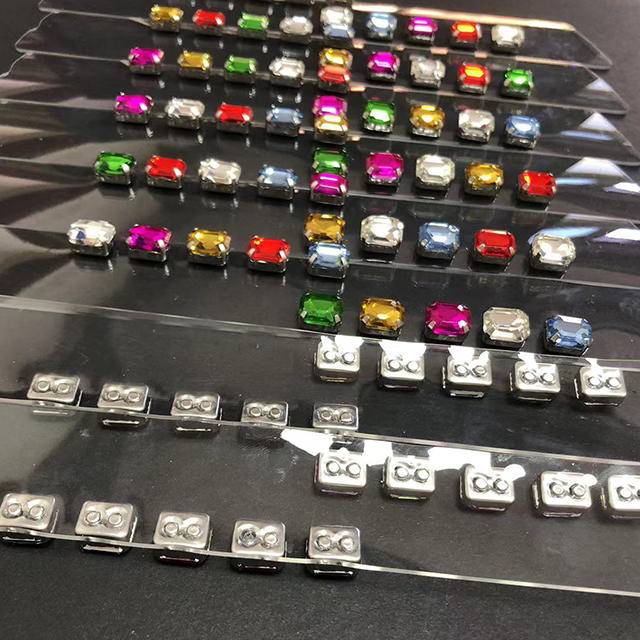 Fashionable Wear-resistant Shoe Upper Diamond-set Slipper Head Sandal Decoration Rhinestone Glass Upper High Heel Accessories - Image 5