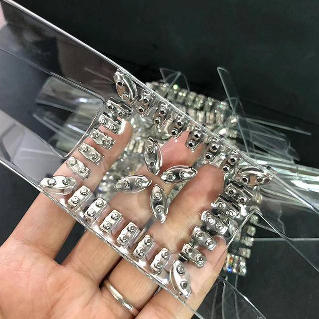 Fashionable Wear-resistant Shoe Upper Diamond-set Slipper Head Sandal Decoration Rhinestone Glass Upper High Heel Accessories - Image 2