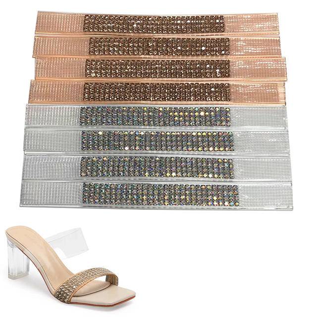 High-Quality Fashion Upper TPU Decoration Shoe Clips for Female Work Sandals Slippers with Rhinestones Drill Shoe Vamp
