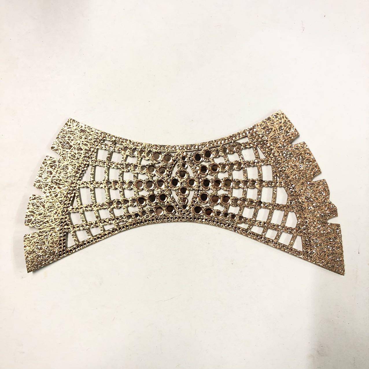 Best-Selling Summer Sandal Semi-Finished Shoe Upper with Shiny Rhinestone PU Material Breathable & Comfortable - Image 4