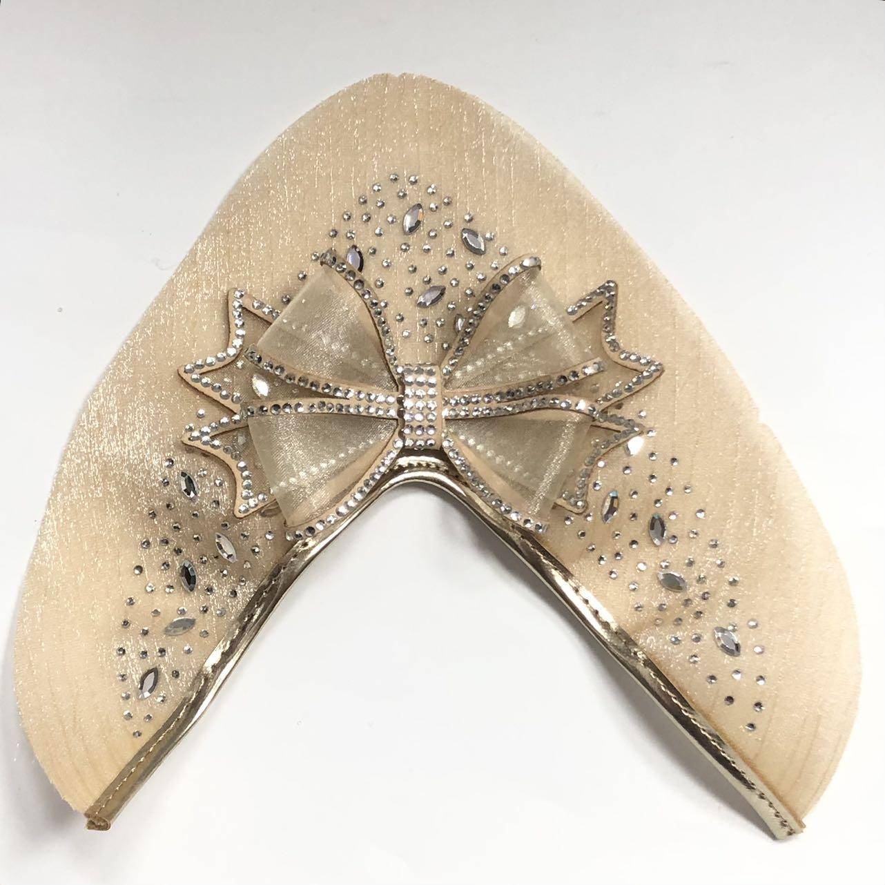 Bow Nylon Mesh Women Shoe Upper - Fashion Breathable Semi-finished Sandal Upper - Image 3