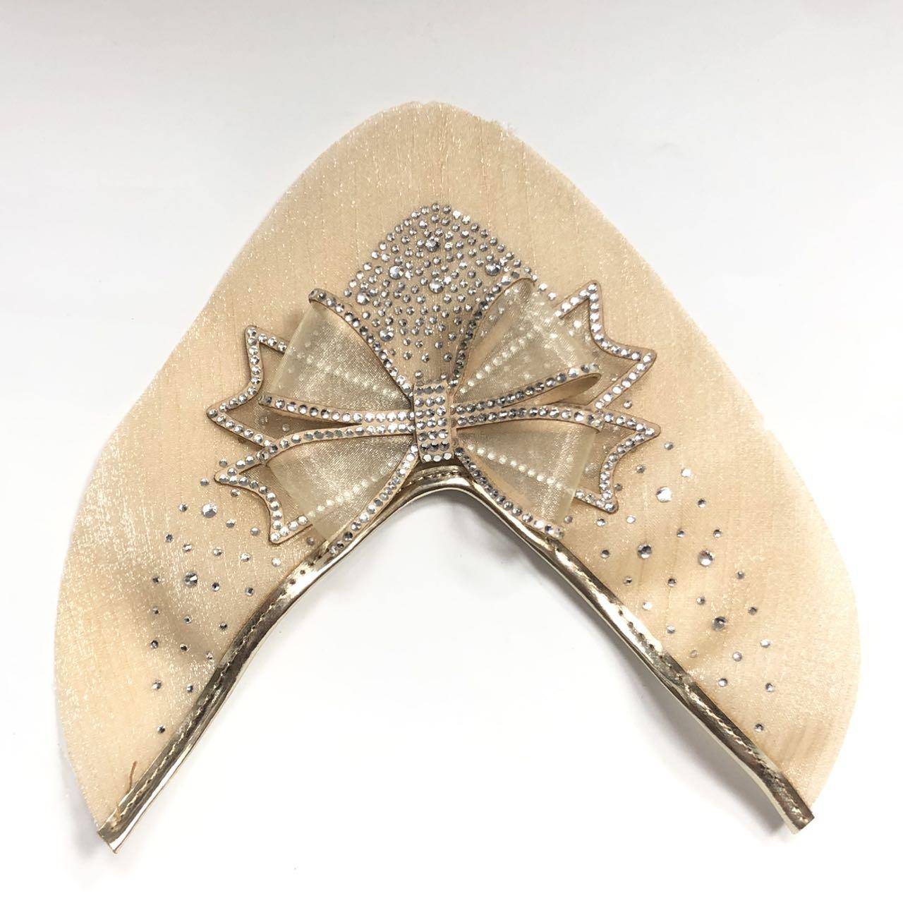 Lady Shoe Upper of Sandals with Crystal Rhinestone Top Pointed Lady Shoe Upper Woven Shoe Shoes Accessories Vamp - Image 3