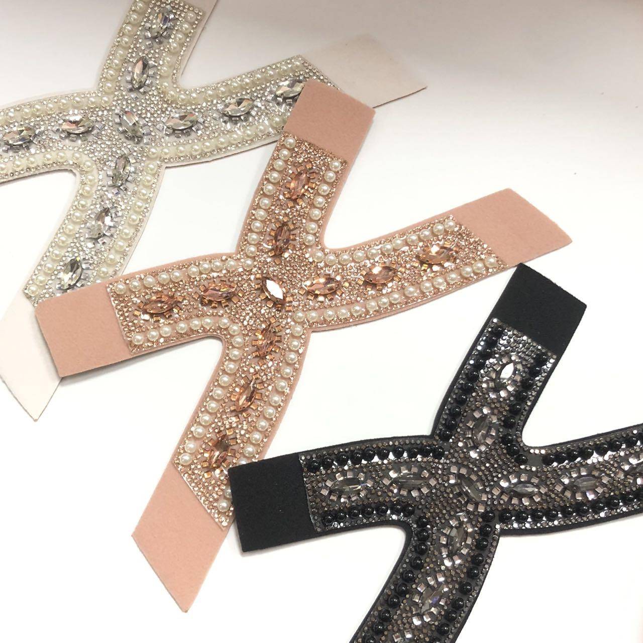 Semi Finished Shoe Uppers Material Plastic Pearls Glass Rhinestone Diamond Decorative for Sandals/slipper - Image 2