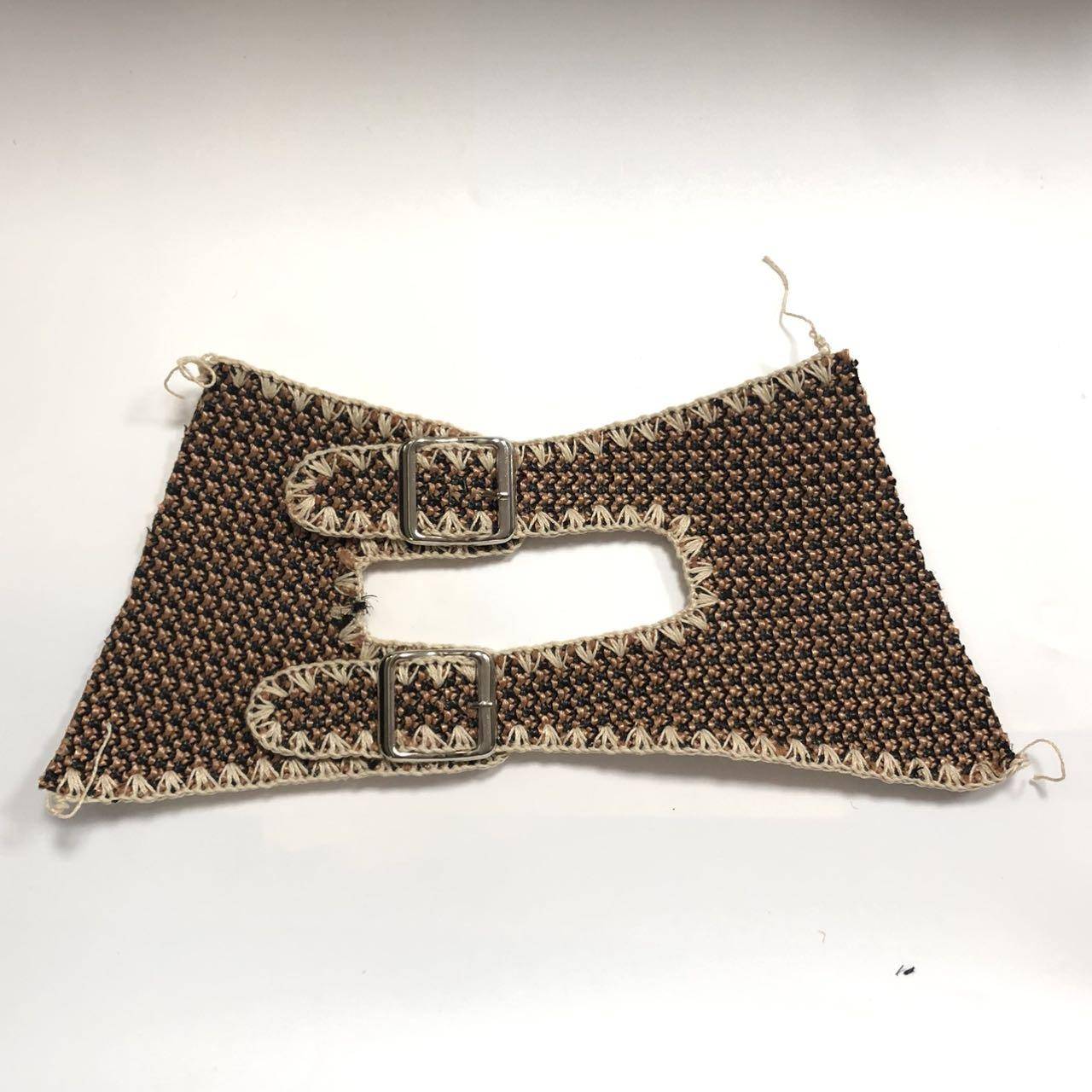 Pearl Bead Lace PU Ribbon Fashionable Lady Summer Slipper Uppers Sandals Uppers - Image 2