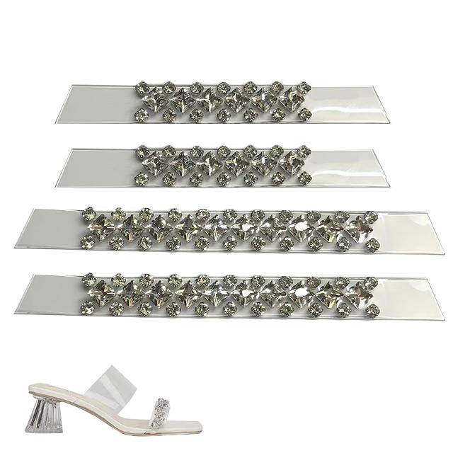 New Arrivals Rhinestone Shoes Upper Trimming Welt Ornament Vamp for Shoes Upper
