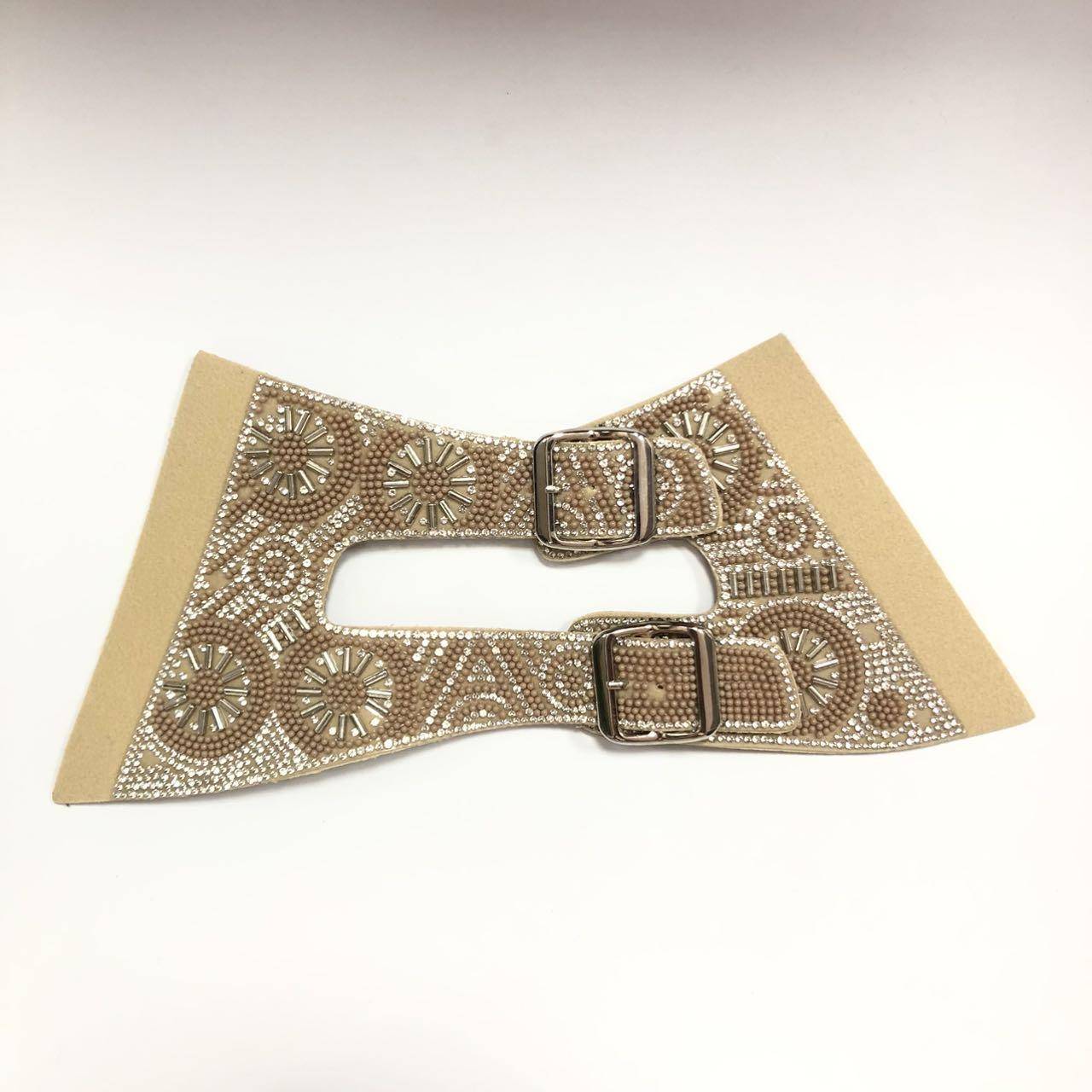 Factory Direct Sales Sandal Shoes Upper Rhinestone Mesh Fashion Accessories Embroidery - Image 5
