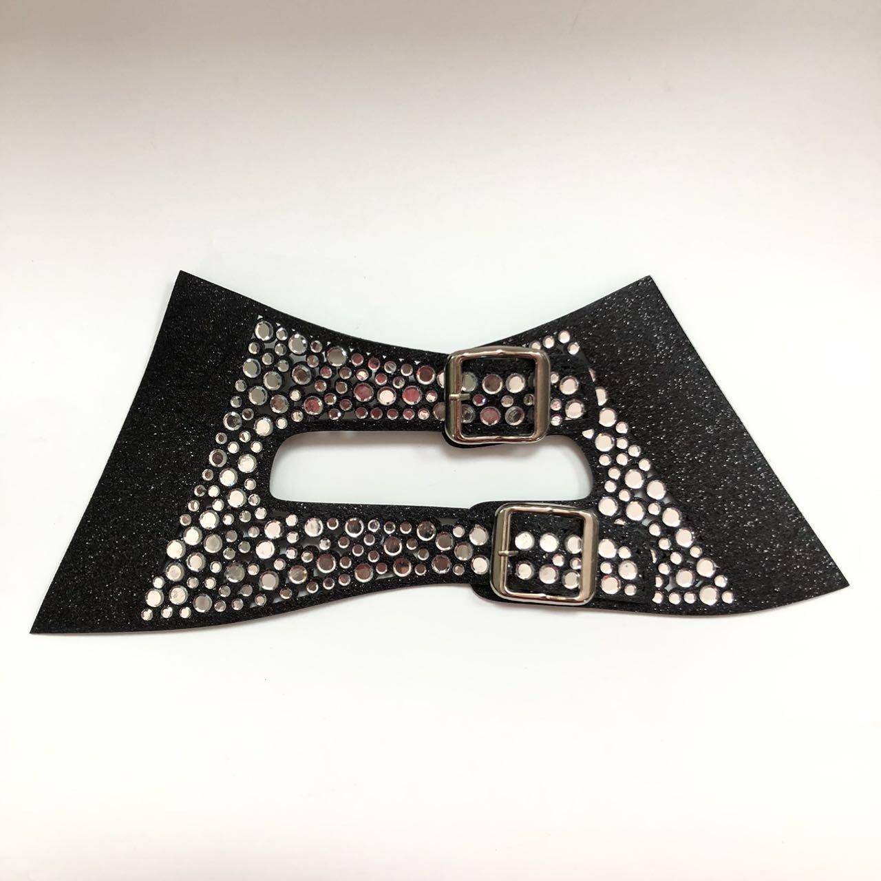 Custom Leather Sandals Slippers Double Buckle Hot Diamond Rhinestone Beads Upper Summer Shoes Accessories - Image 2