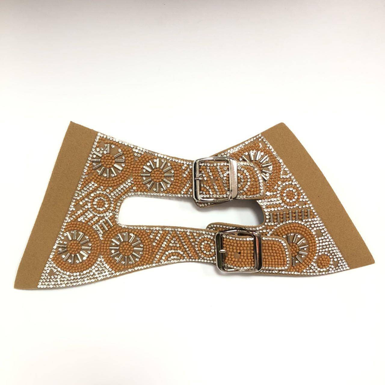 Factory Direct Sales Sandal Shoes Upper Rhinestone Mesh Fashion Accessories Embroidery - Image 4