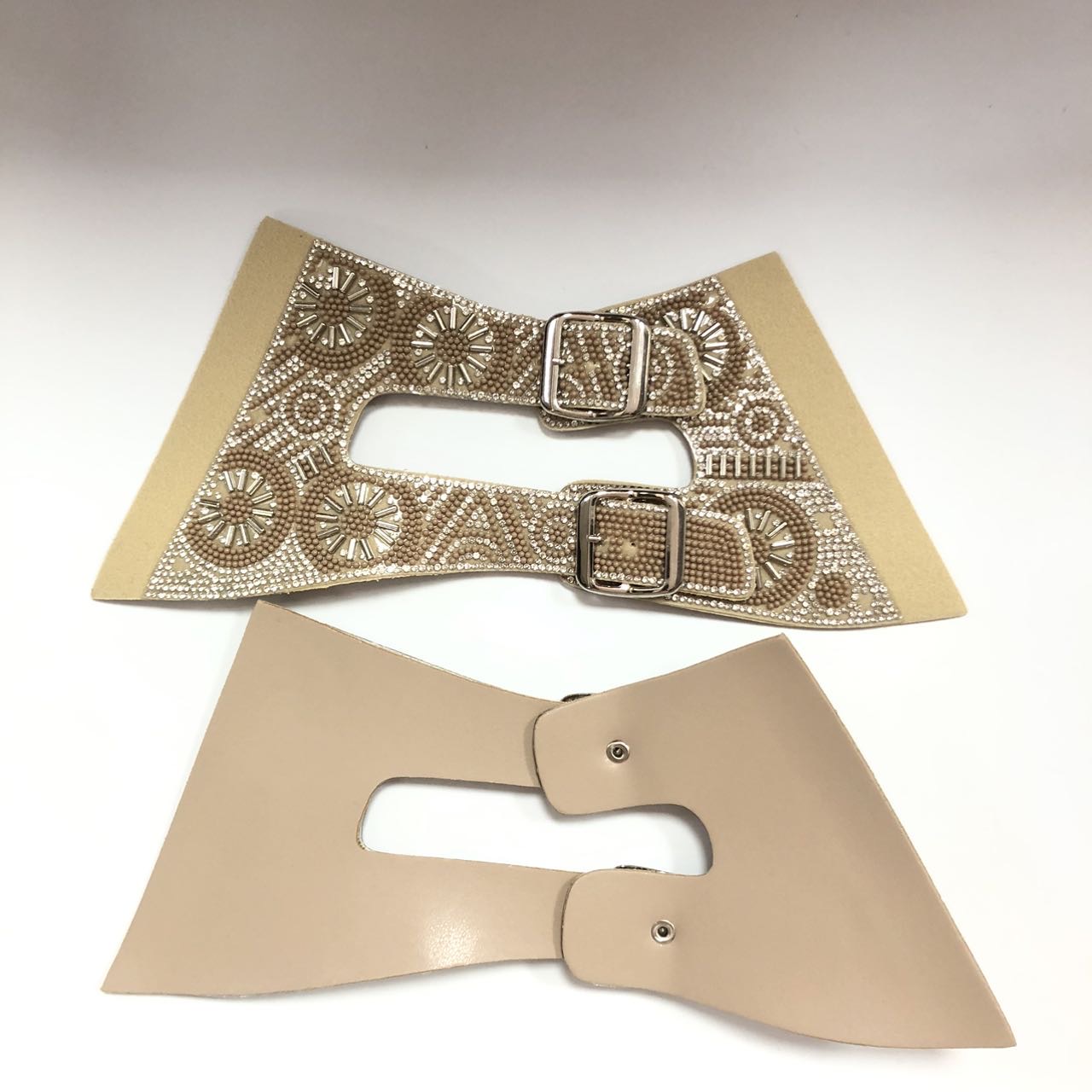 Factory Direct Sales Sandal Shoes Upper Rhinestone Mesh Fashion Accessories Embroidery - Image 3