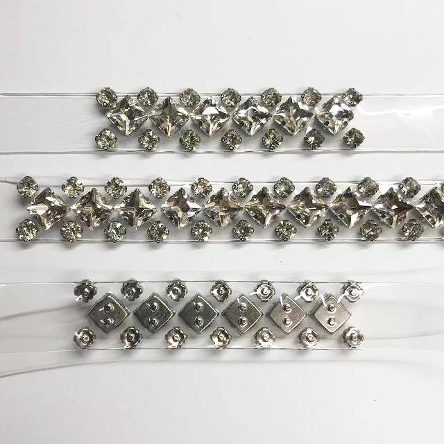 New Arrivals Rhinestone Shoes Upper Trimming Welt Ornament Vamp for Shoes Upper - Image 3
