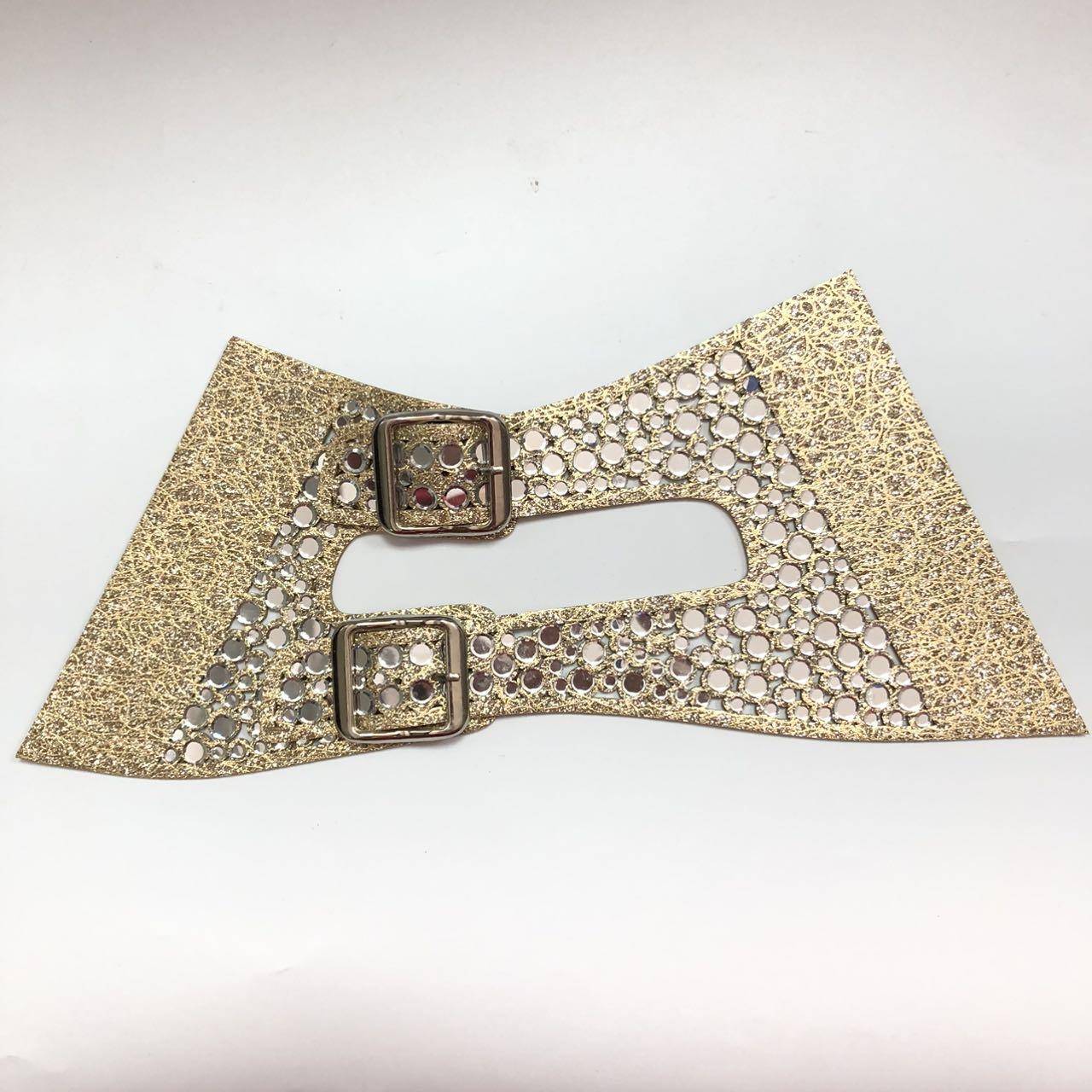 Custom Leather Sandals Slippers Double Buckle Hot Diamond Rhinestone Beads Upper Summer Shoes Accessories - Image 4
