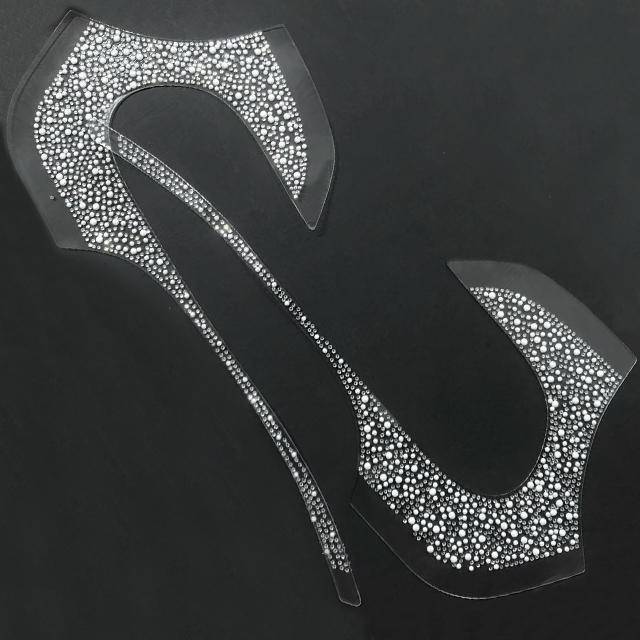 Transparent TPU Rhinestone Upper Fashionable Versatile Sandal Slippers Shoe Decorations - Image 5