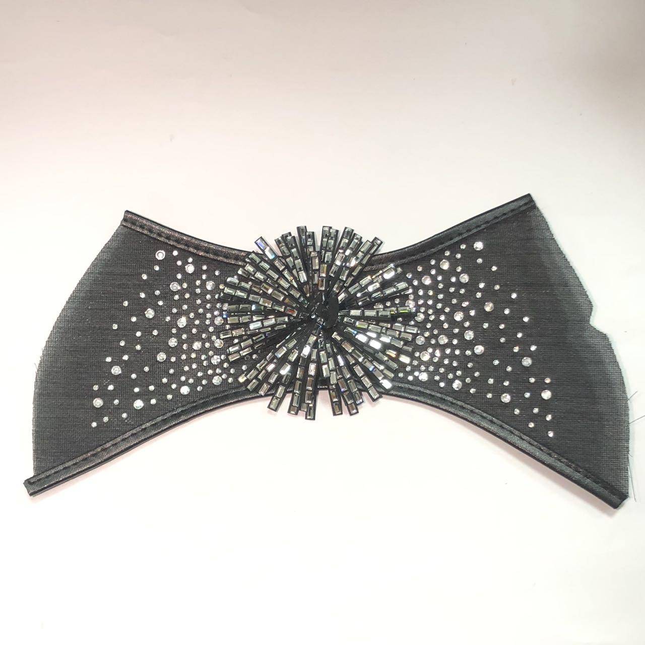 Wholesale Rhinestone Strips Women Shoe Upper - Fashion Breathable Semi-finished Sandal Upper - Image 4