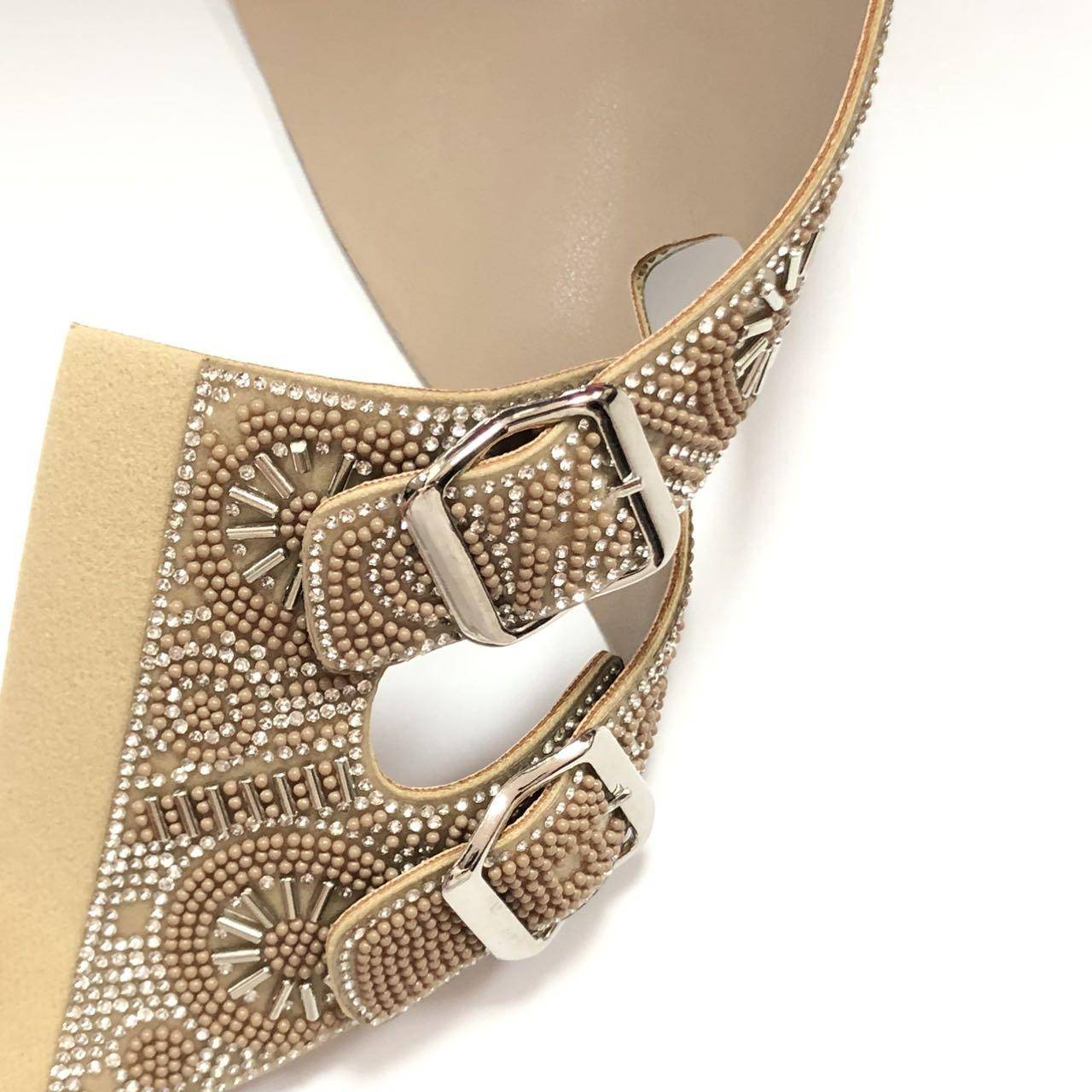 Factory Direct Sales Sandal Shoes Upper Rhinestone Mesh Fashion Accessories Embroidery - Image 6