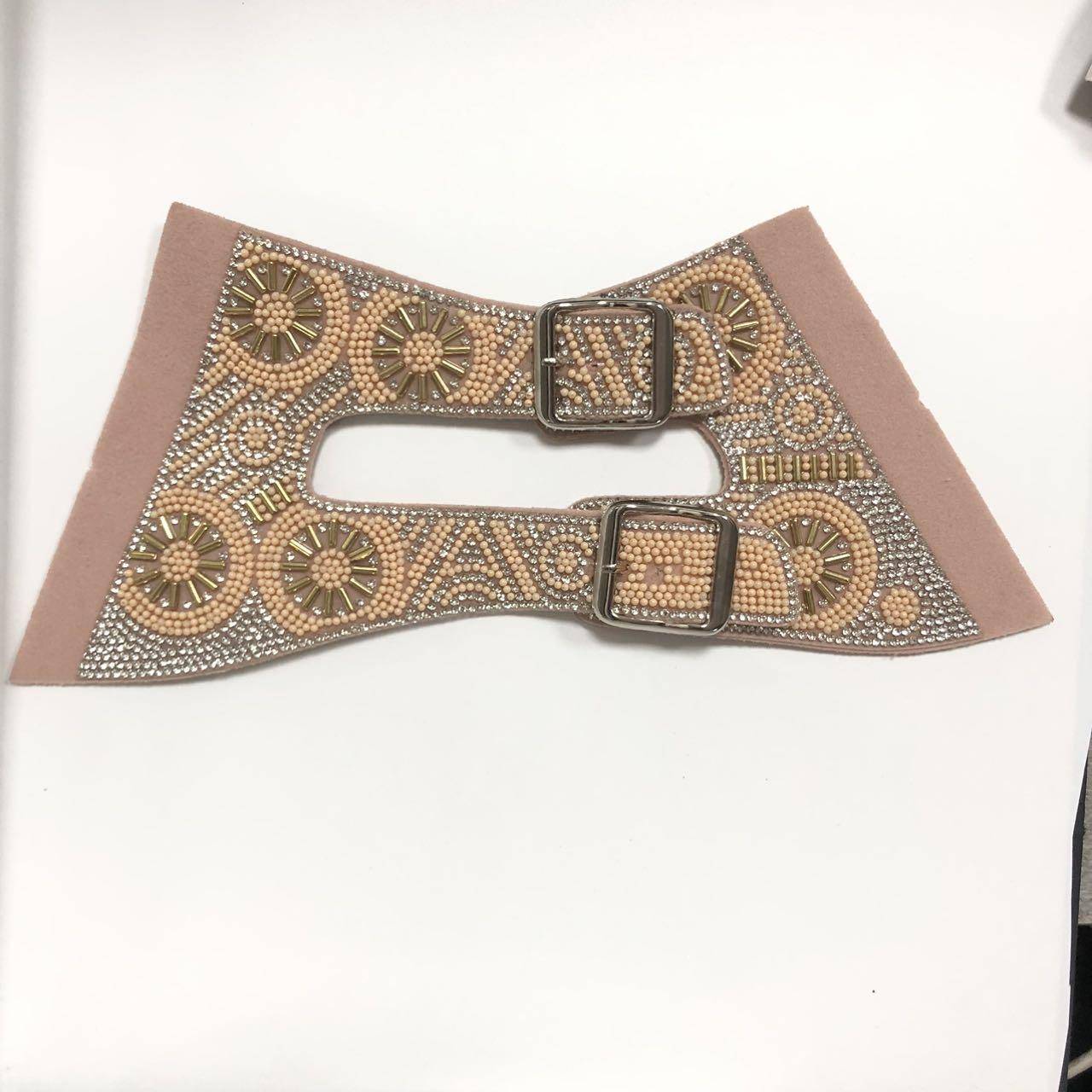 Factory Direct Sales Sandal Shoes Upper Rhinestone Mesh Fashion Accessories Embroidery - Image 2