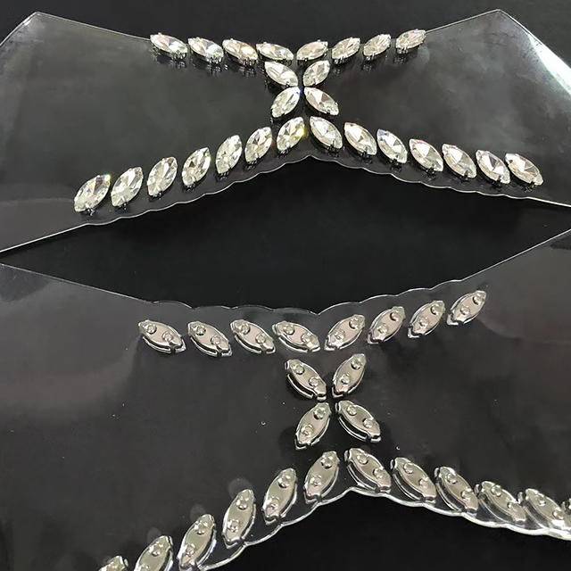 Hot Sale Rhinestone Shoes Upper Lady Sandals ForShoes Upper Trimming Welt Ornament - Image 3