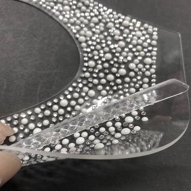 Transparent TPU Rhinestone Upper Fashionable Versatile Sandal Slippers Shoe Decorations - Image 3