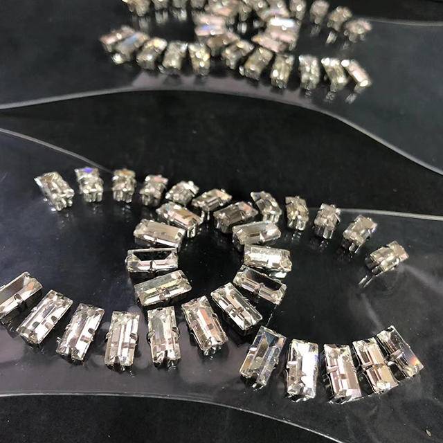 Women's Sandals Slippers Shoe Uppers Glass Sparkling Diamond Rhinestone Hot Stamping Decorative Style - Image 2