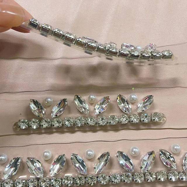 Wholesale Cheap Tpu Transparent Upper Shoes for Sandals Slipper Semi-finished Shoes Accessories by Crystal Rhinestone - Image 2