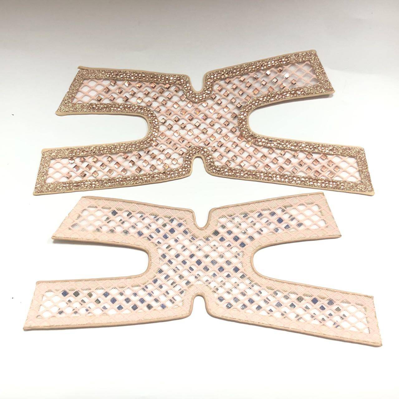 Wholesale Shoes Accessories Leather Upper Semi-Finished Slipper Sandal Slippers Grass Shell Pearl Upper