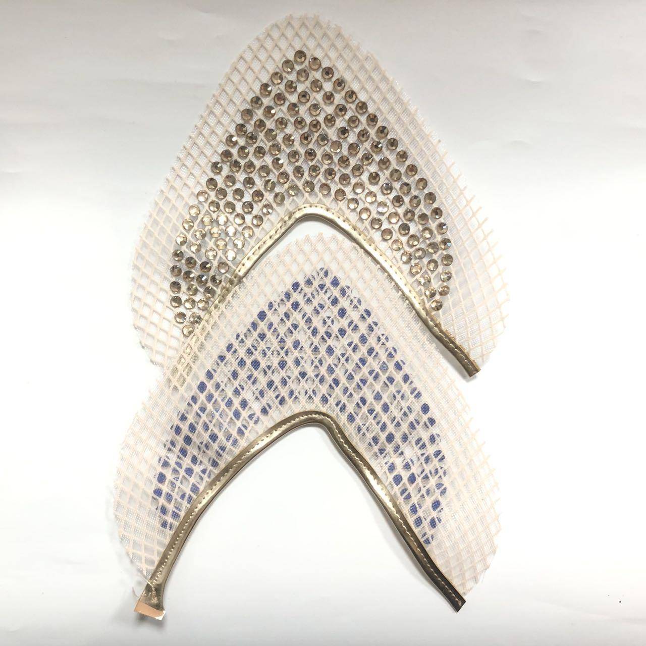 Hot-sale Mesh Rhinestone Upper Women's Shoes with Toe Accessories for Sandals and Slippers Semi-finished Products - Image 2