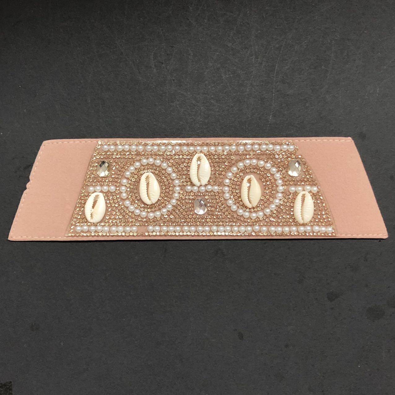 Customized Women's Beach Double Button Rhinestone PU Sandals and Slippers with Breathable Comfortable Shoe Uppers - Image 4