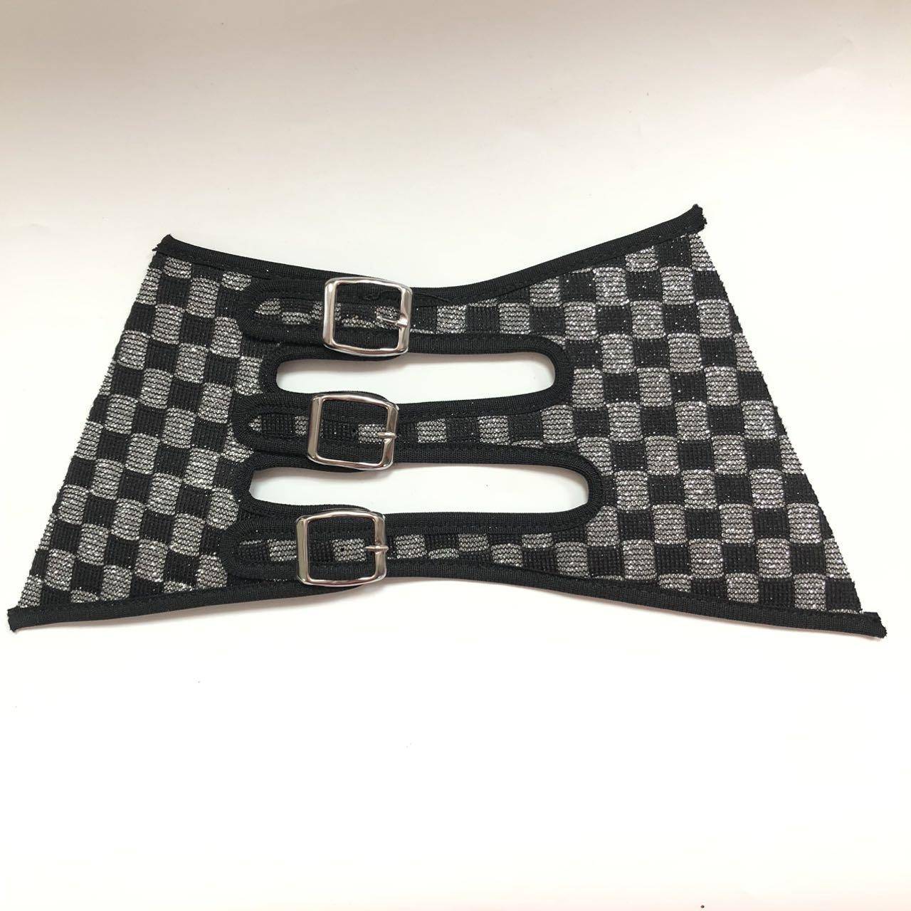 Leather Sandals Slippers Double Buckle Hot Diamond Rhinestone Beads Upper Summer Shoes Accessories