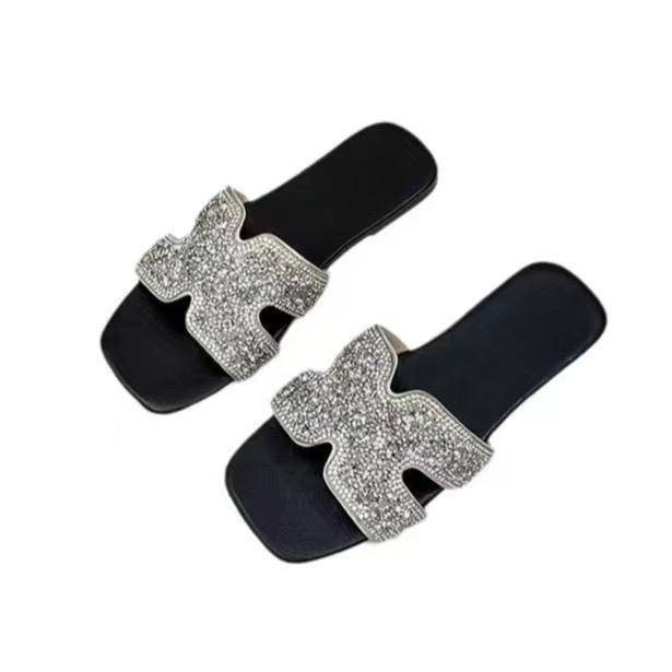 Leather Semi-Finished Slipper Shoe Material Breathable Flannel Rhinestone Pearl Sandals Upper Accessories - Image 3
