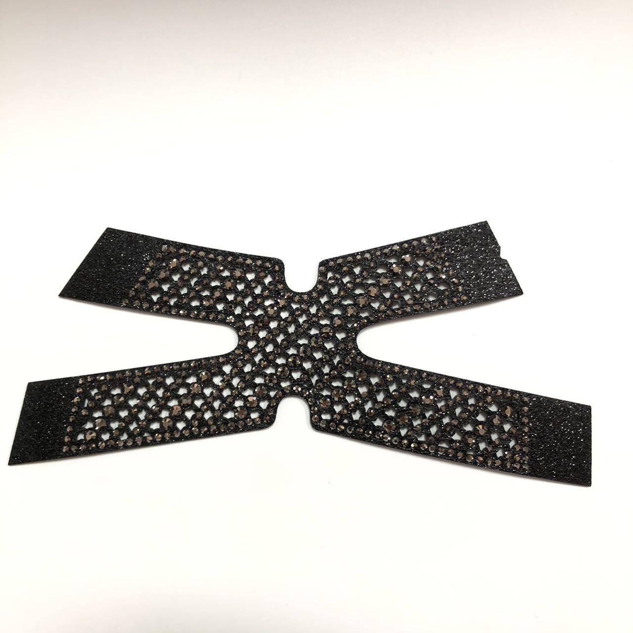 Leather Semi-Finished Slipper Shoe Material Breathable Flannel Rhinestone Pearl Sandals Upper Accessories