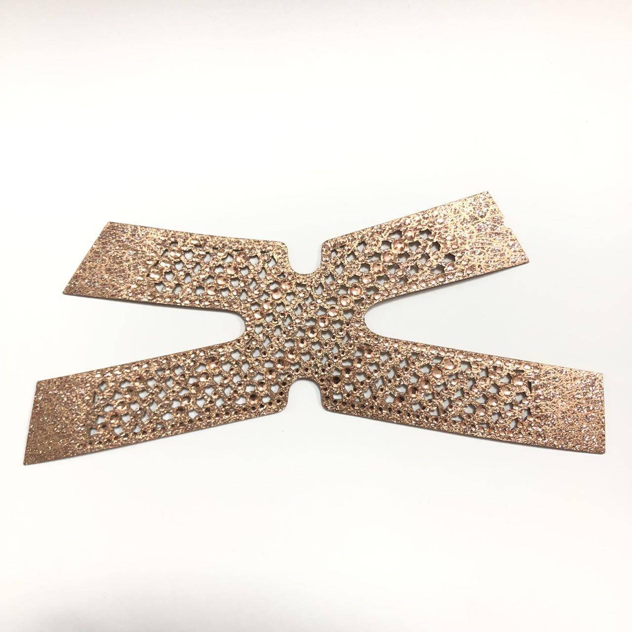 Leather Semi-Finished Slipper Shoe Material Breathable Flannel Rhinestone Pearl Sandals Upper Accessories - Image 6