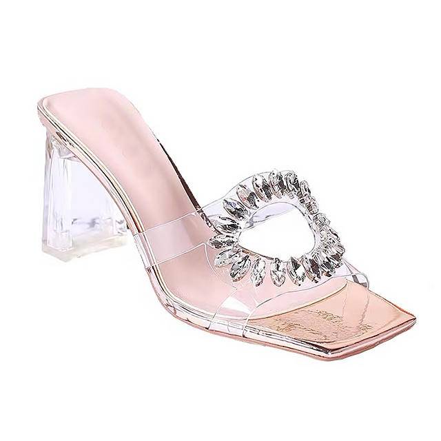 Sandal Decoration Rhinestone Glass Upper High Heel Accessories Transparent Tpu Shoe Materials Factory Direct Sales - Image 6