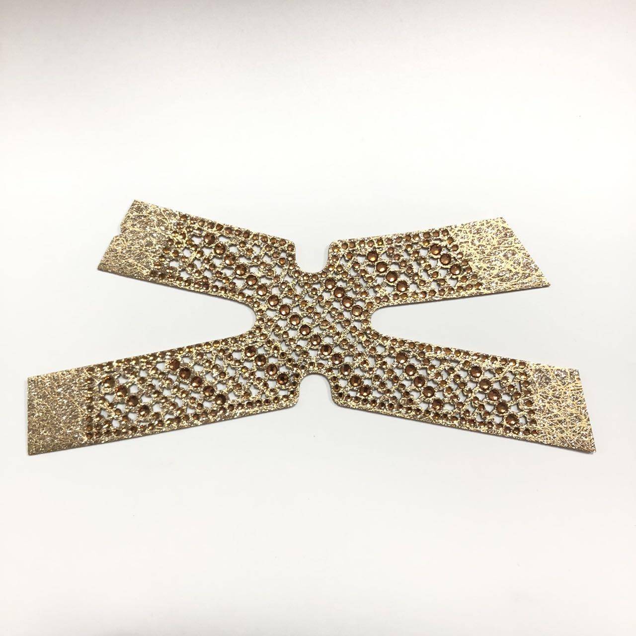Leather Semi-Finished Slipper Shoe Material Breathable Flannel Rhinestone Pearl Sandals Upper Accessories - Image 5