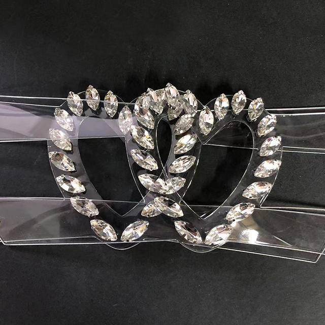 Sandal Decoration Rhinestone Glass Upper High Heel Accessories Transparent Tpu Shoe Materials Factory Direct Sales - Image 5