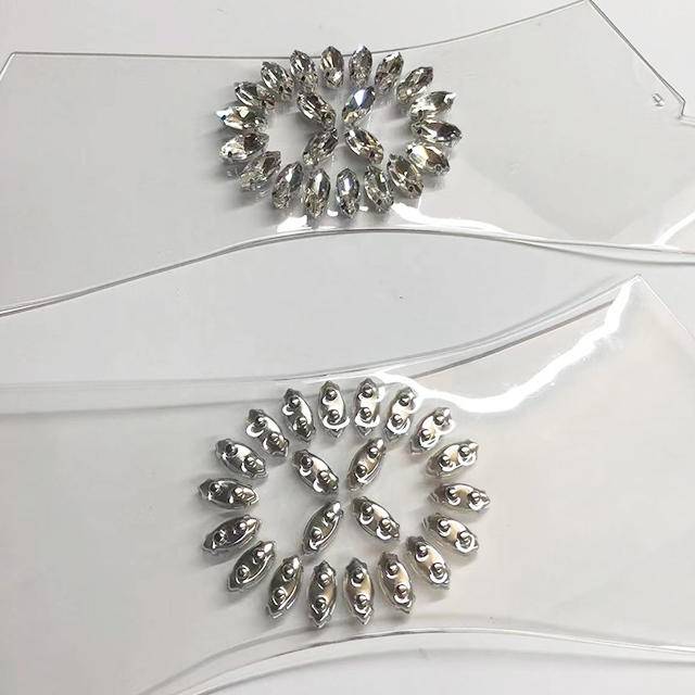 Sandals and slippers shoe uppers with rhinestones hot-fix rhinestones rhinestone stickers Factory direct supply - Image 4