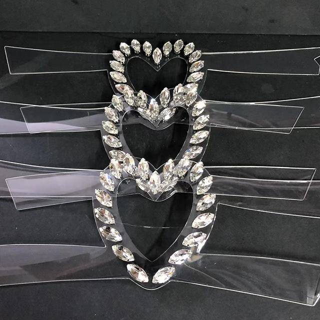 Sandal Decoration Rhinestone Glass Upper High Heel Accessories Transparent Tpu Shoe Materials Factory Direct Sales - Image 4