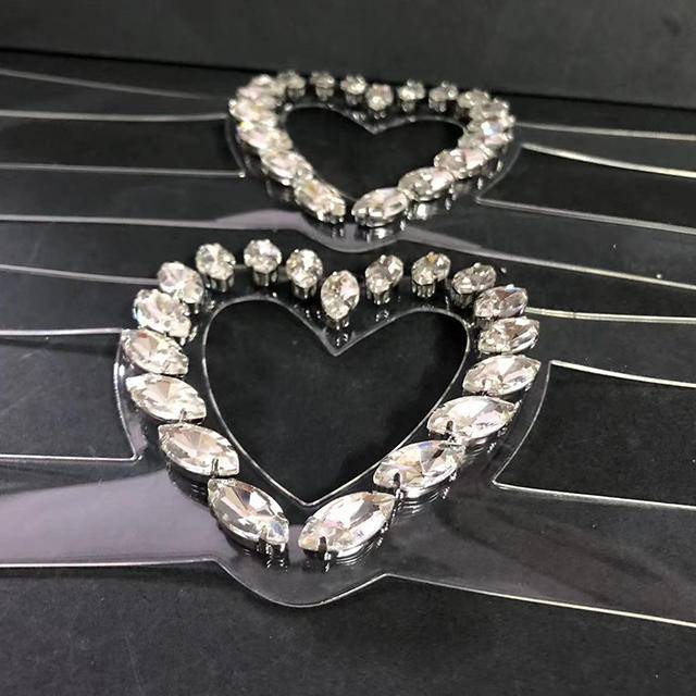 Sandal Decoration Rhinestone Glass Upper High Heel Accessories Transparent Tpu Shoe Materials Factory Direct Sales - Image 3
