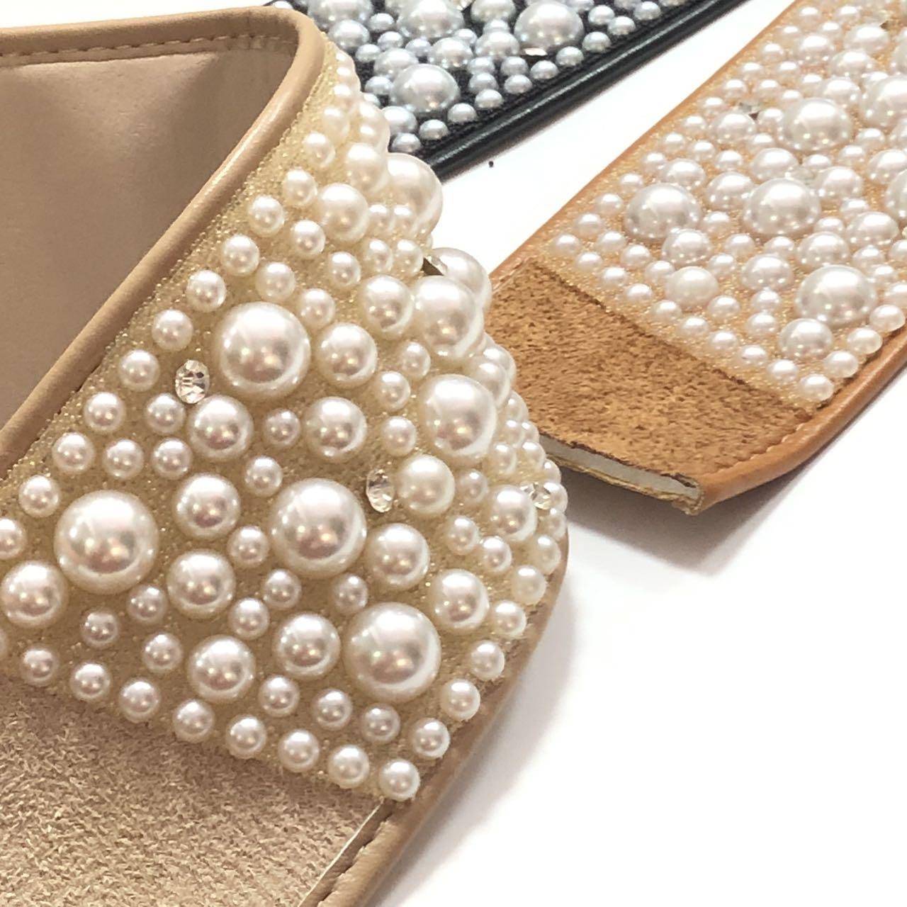 New Trendy Ethnic Style Multi-Element Rhinestone Bead Cold Slippers Semi-Finished Shoe Uppers with Stylish Decoration - Image 2