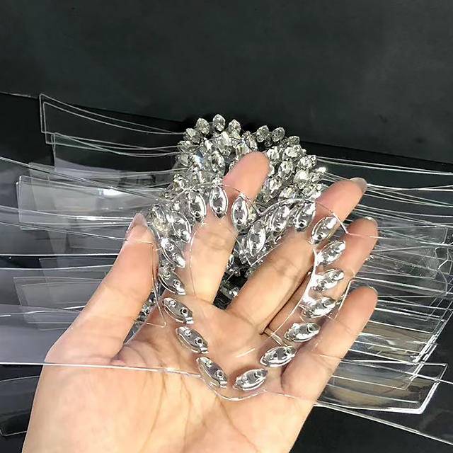 Sandal Decoration Rhinestone Glass Upper High Heel Accessories Transparent Tpu Shoe Materials Factory Direct Sales - Image 2