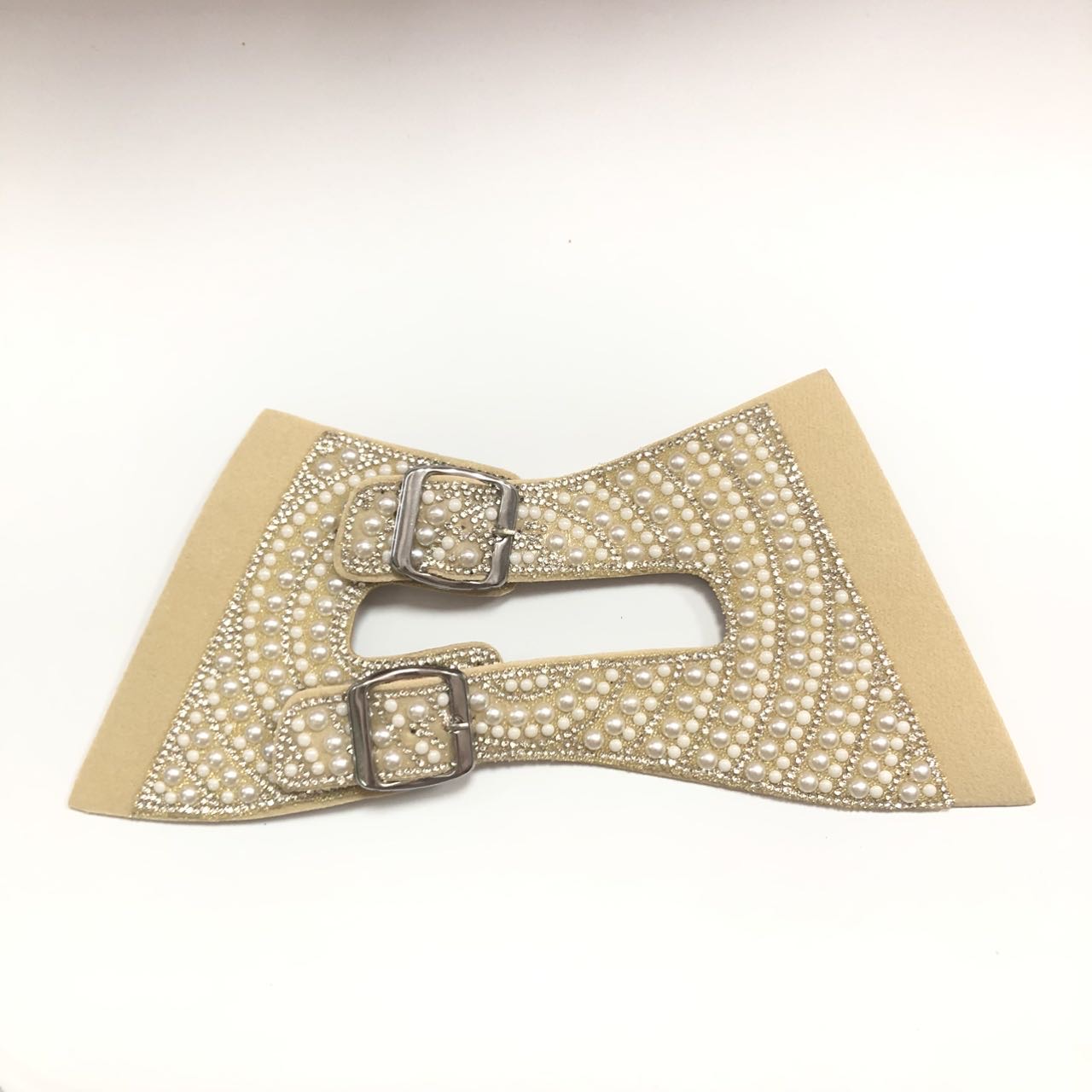 Leather Sandals Slippers Double Buckle Hot Diamond Rhinestone Beads Upper Summer Shoes Accessories - Image 5