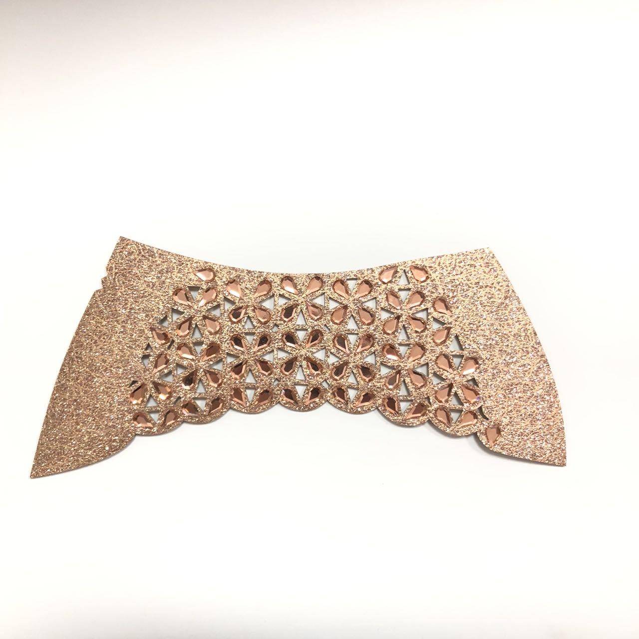 New Women's Summer Sandals Semi-Finished Shoe Uppers Decorated with Rhinestones and Mini Beads - Image 5