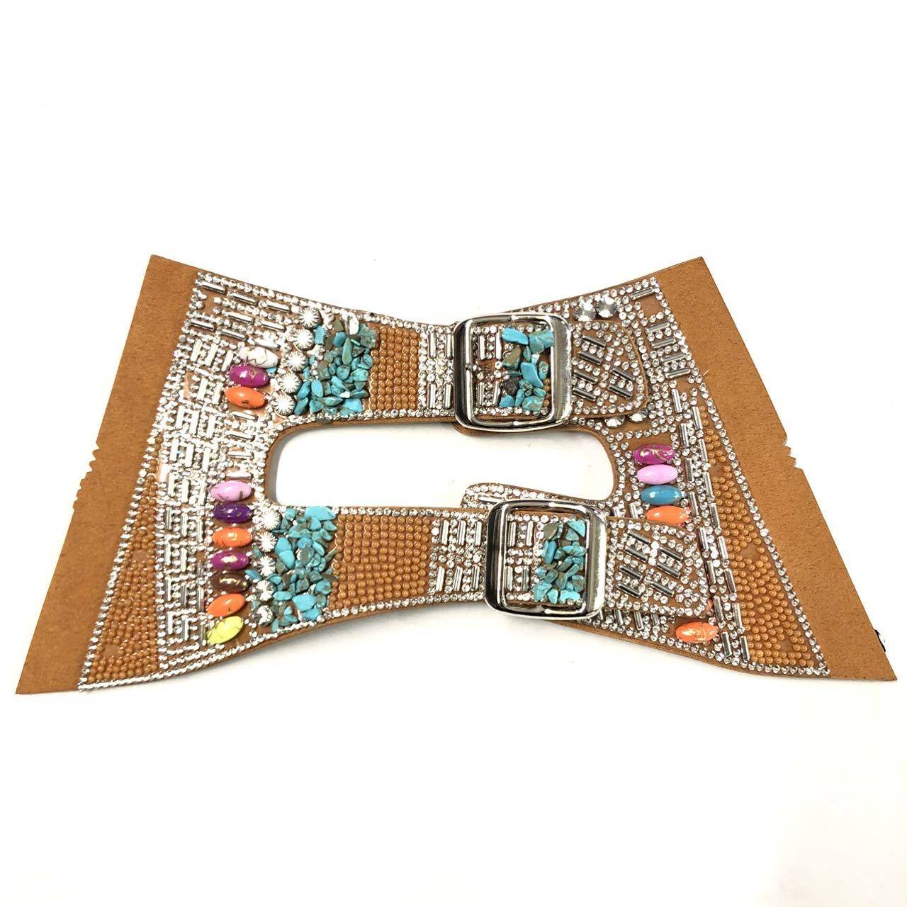 Enlarge Size Bronze Shoes Buckle Upper with PU Lining Glue on Sandal Shoes As Decoration Hot Selling - Image 5