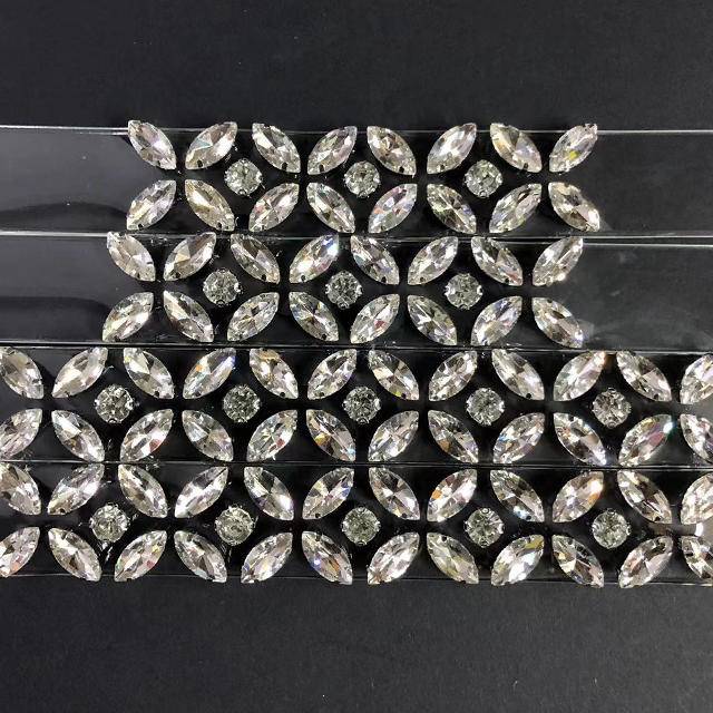 Semi-Finished Shoes Accessories Rhinestone Bling Decoration Welt Ornament Vamp Sandal Uppers for Shoe - Image 4