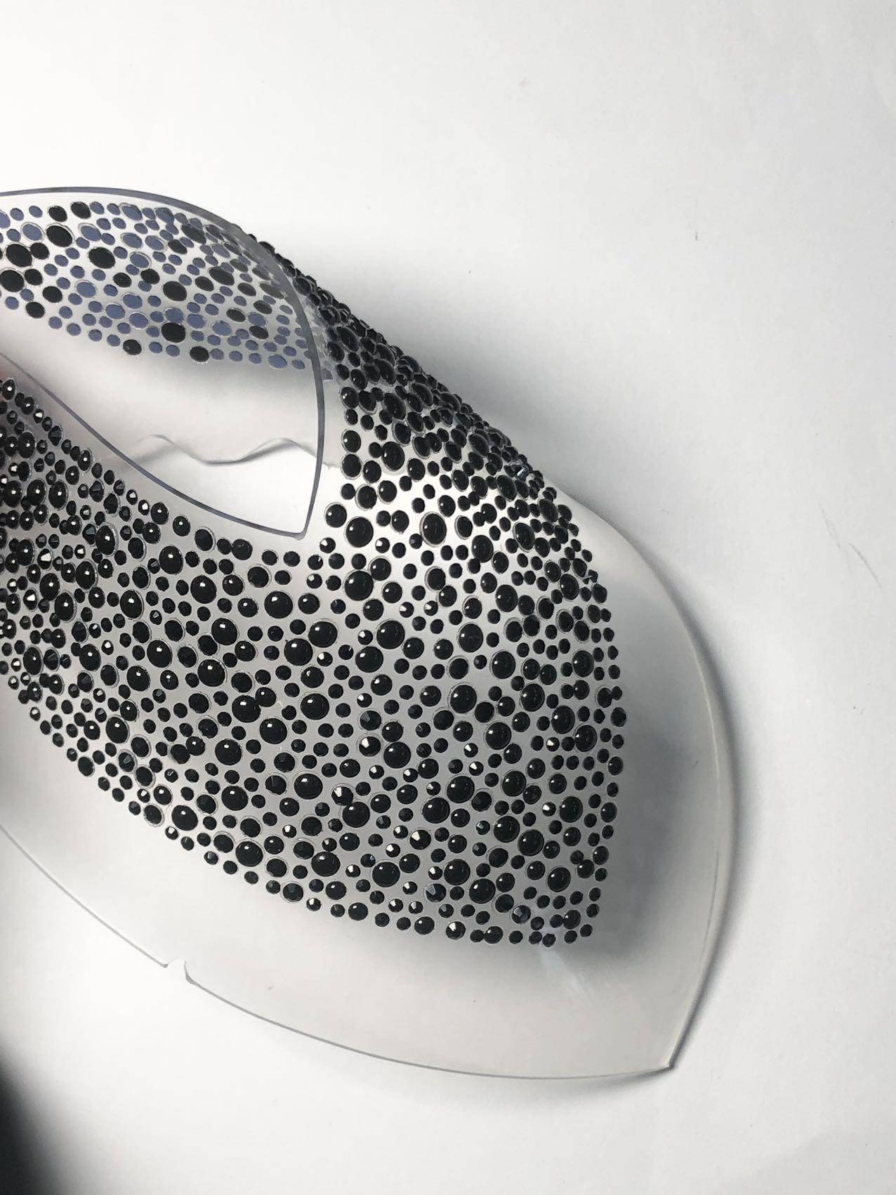 Rhinestone Circle Shoe Upper - Fashion Slip-On Sandal Strap Material for Summer DIY Shoes - Image 2